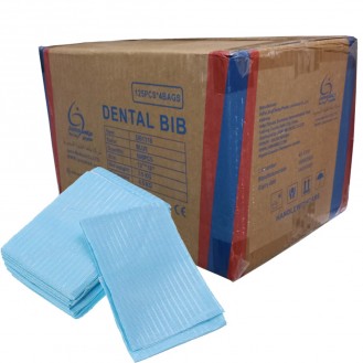 500 Pieces Disposable Dental Bibs - 18" x 13"