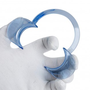 Lip Retractor Plastic C Shape Autoclavable Blue - 24 Pieces