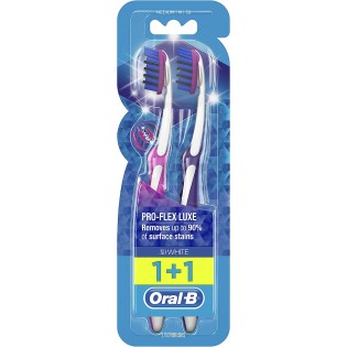 Oral B Toothbrush 3D White Lux Medium 2 Count