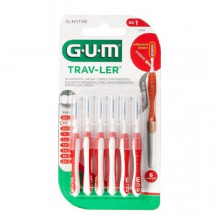 GUM Trav-Ler Interdental Brush 0.8Mm Red