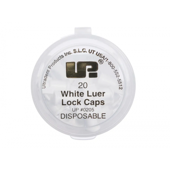 Luer Lock Caps, White, PK/20