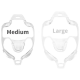 Umbrella Cheek Retractor, Medium, Clear